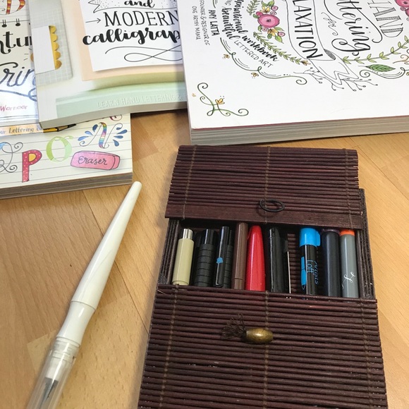 Hand lettering calligraphy brush pens book kit - Picture 6 of 10